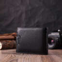 Невеликий місткий гаманець із натуральної шкіри ST Leather 22456 Чорний thumbnail 14