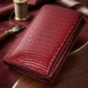 Стильний жіночий фактурний гаманець із натуральної шкіри ST Leather 22731 Червоний thumbnail 3