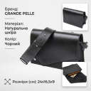 Жіноча стильна сумка з натуральної шкіри GRANDE PELLE 11434 Чорний thumbnail 3