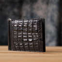 Затискач CROCODILE LEATHER 18169 з натуральної шкіри крокодила Чорний thumbnail 11