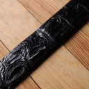Ремінь-автомат CROCODILE LEATHER 18239 з натуральної шкіри крокодила Чорний thumbnail 17