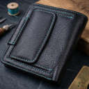 Шкіряний стильний гаманець з монетницею зовні ST Leather 19454 Чорний thumbnail 4