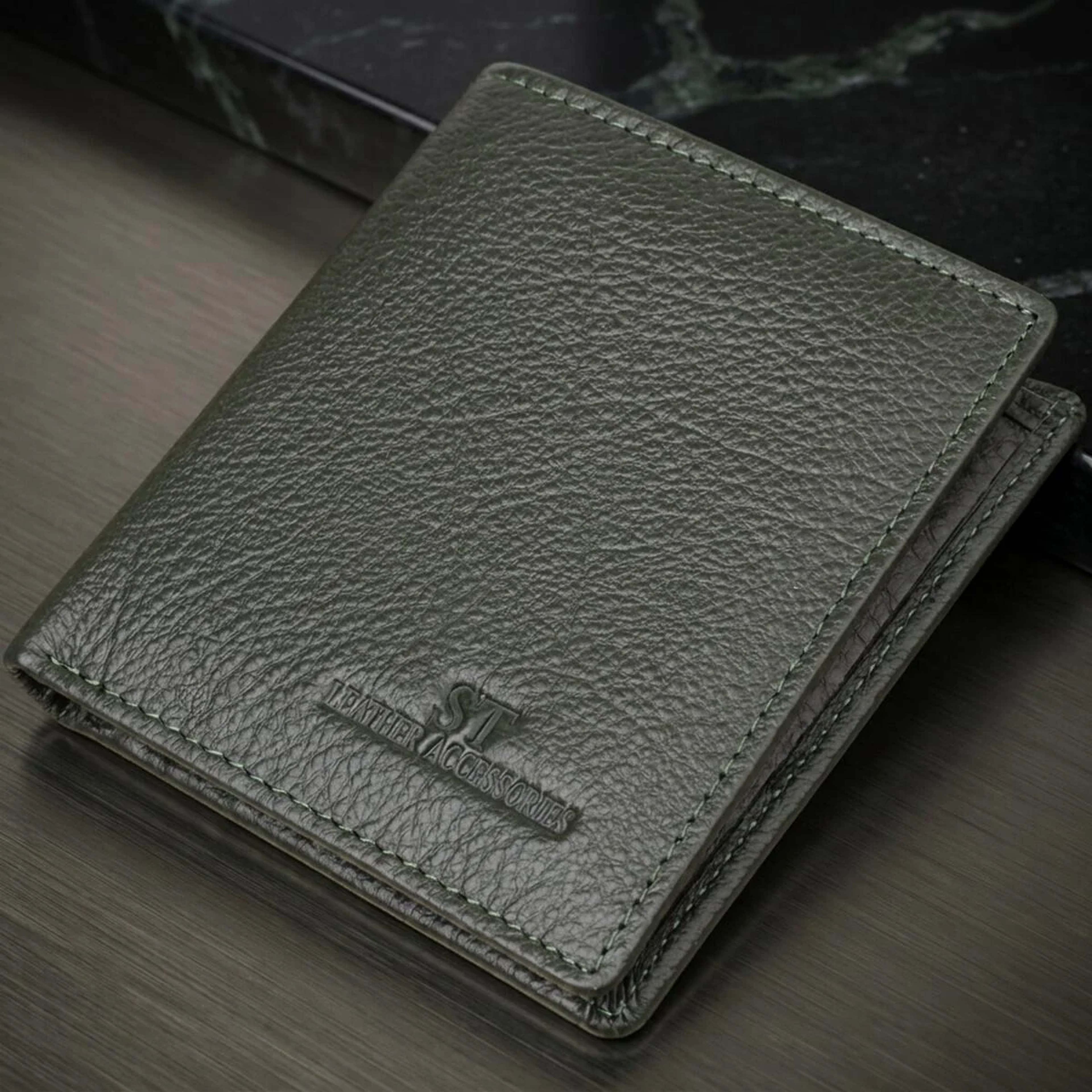 Жіночий гаманець на магніті з натуральної шкіри ST Leather 23093 Зелений