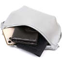Женская бананка из натуральной кожи Shvigel 16389 Серый thumbnail 9