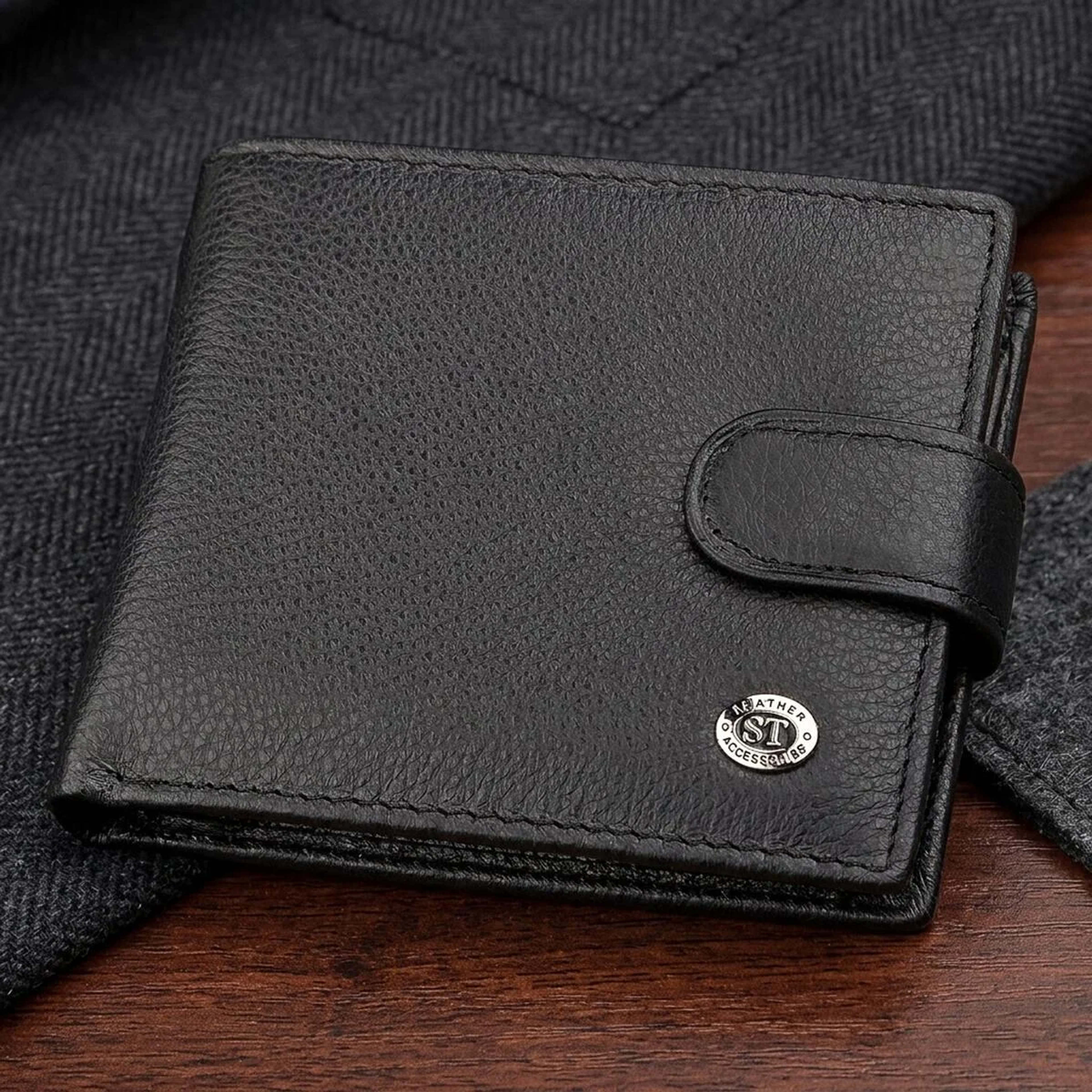 Чоловічий гаманець ST Leather 18311 (ST103) Чорний