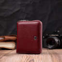 Портмоне для женщин на молнии из натуральной кожи ST Leather 19487 Бордовый thumbnail 8