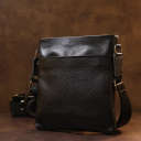 Шкіряна добротна чоловіча сумка через плече SHVIGEL 11603 Чорний thumbnail 11