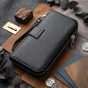 Гаманець клатч унісекс з натуральної шкіри для карток та купюр ST Leather 19432 Чорний thumbnail 4