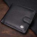 Горизонтальне чоловіче портмоне з натуральної шкіри ST Leather 22487 Чорний thumbnail 1