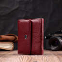 Шкіряний жіночий гаманець із монетницею ST Leather 19480 Бордовий thumbnail 12