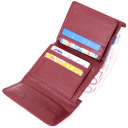 Шкіряний жіночий гаманець із монетницею ST Leather 19480 Бордовий thumbnail 9