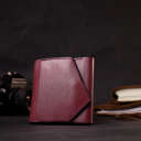 Стильний невеликий гаманець із натуральної шкіри GRANDE PELLE 16800 Бордовий thumbnail 12
