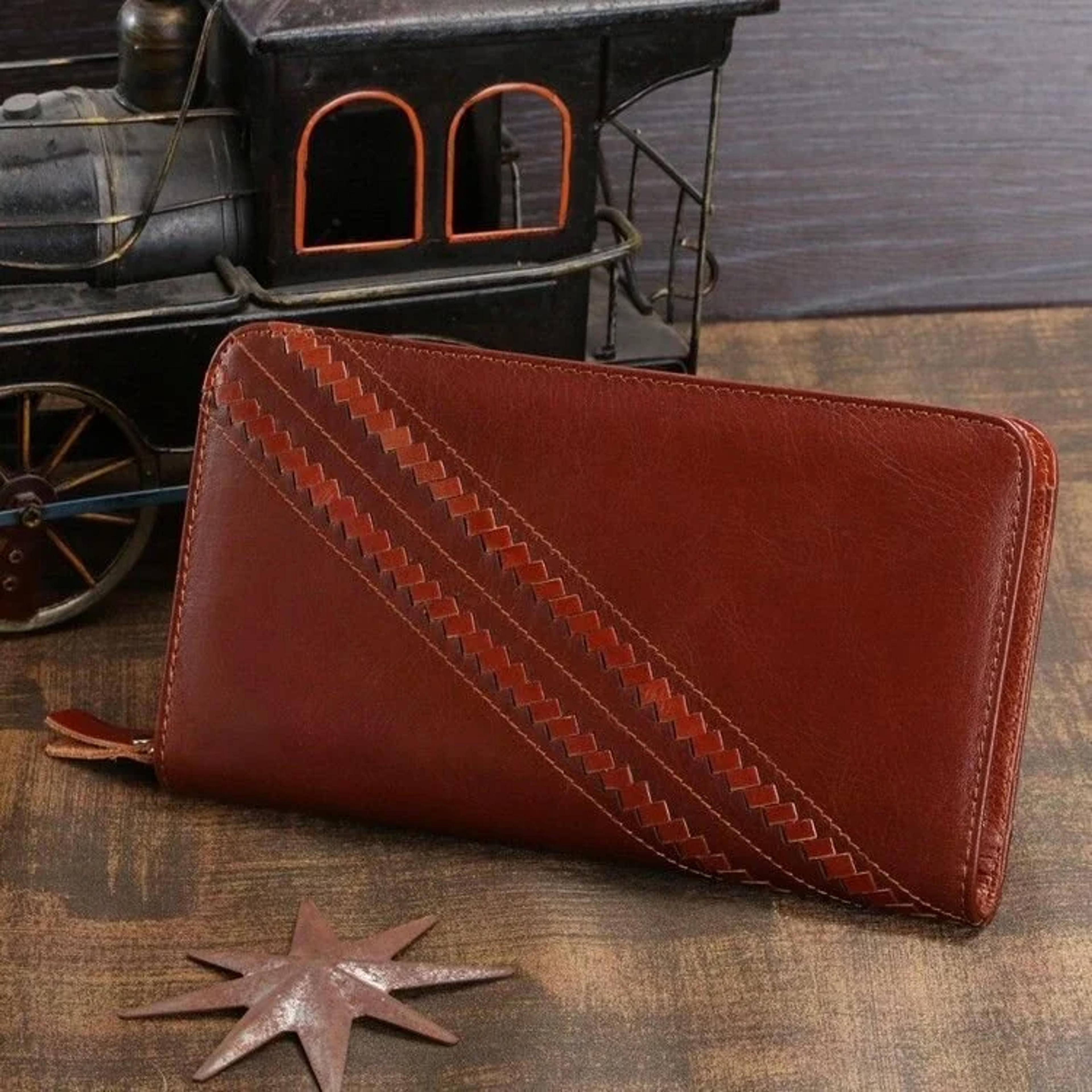 Чоловік клатч Vintage 14197 шкіряний Коричневий