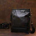Шкіряна стильна чоловіча сумка через плече SHVIGEL 11604 Чорний thumbnail 11