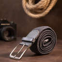 Текстильный ремень мужской классика Vintage 20518 Серый thumbnail 11