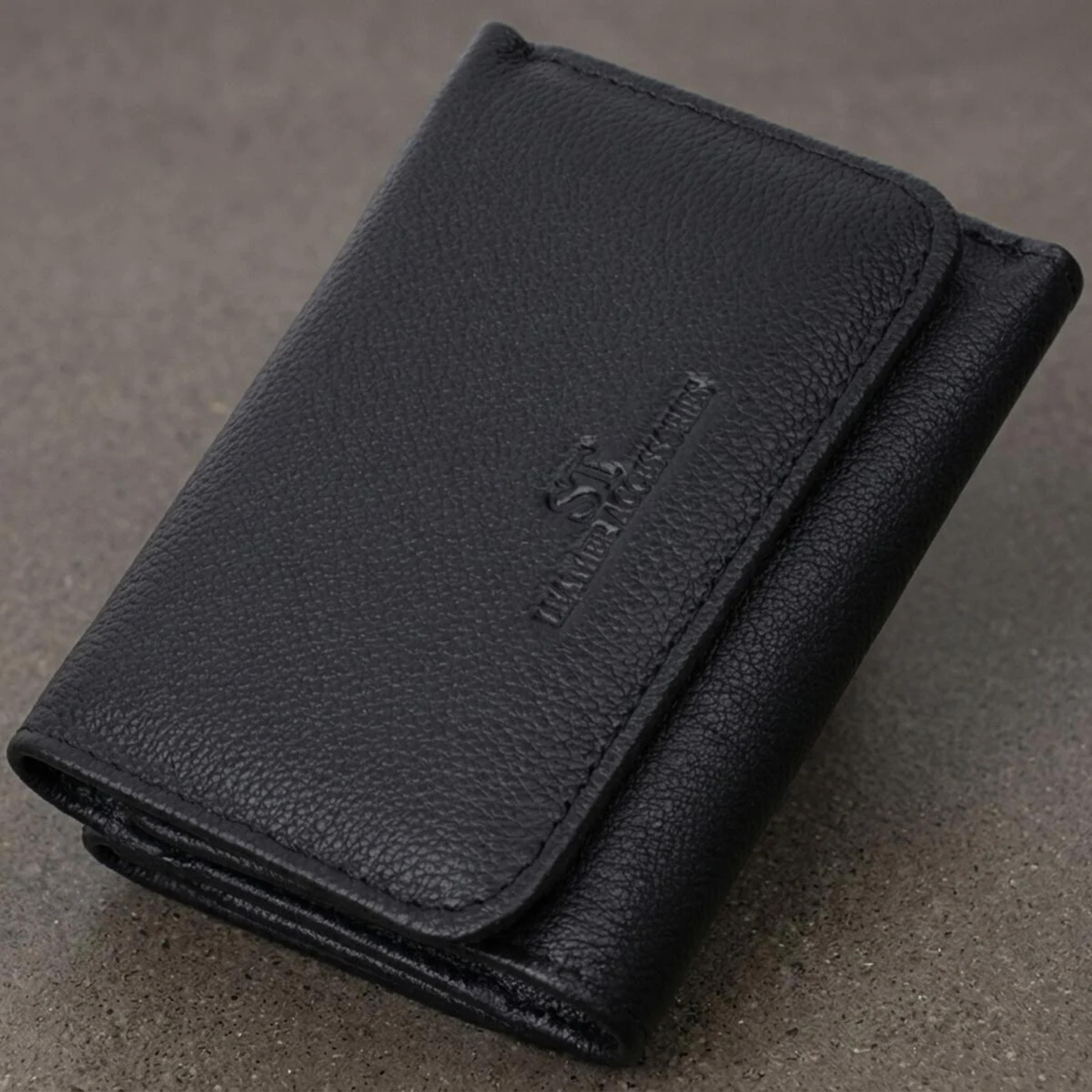 Красиве жіноче портмоне з монетницею з натуральної шкіри ST Leather 22728 Чорний