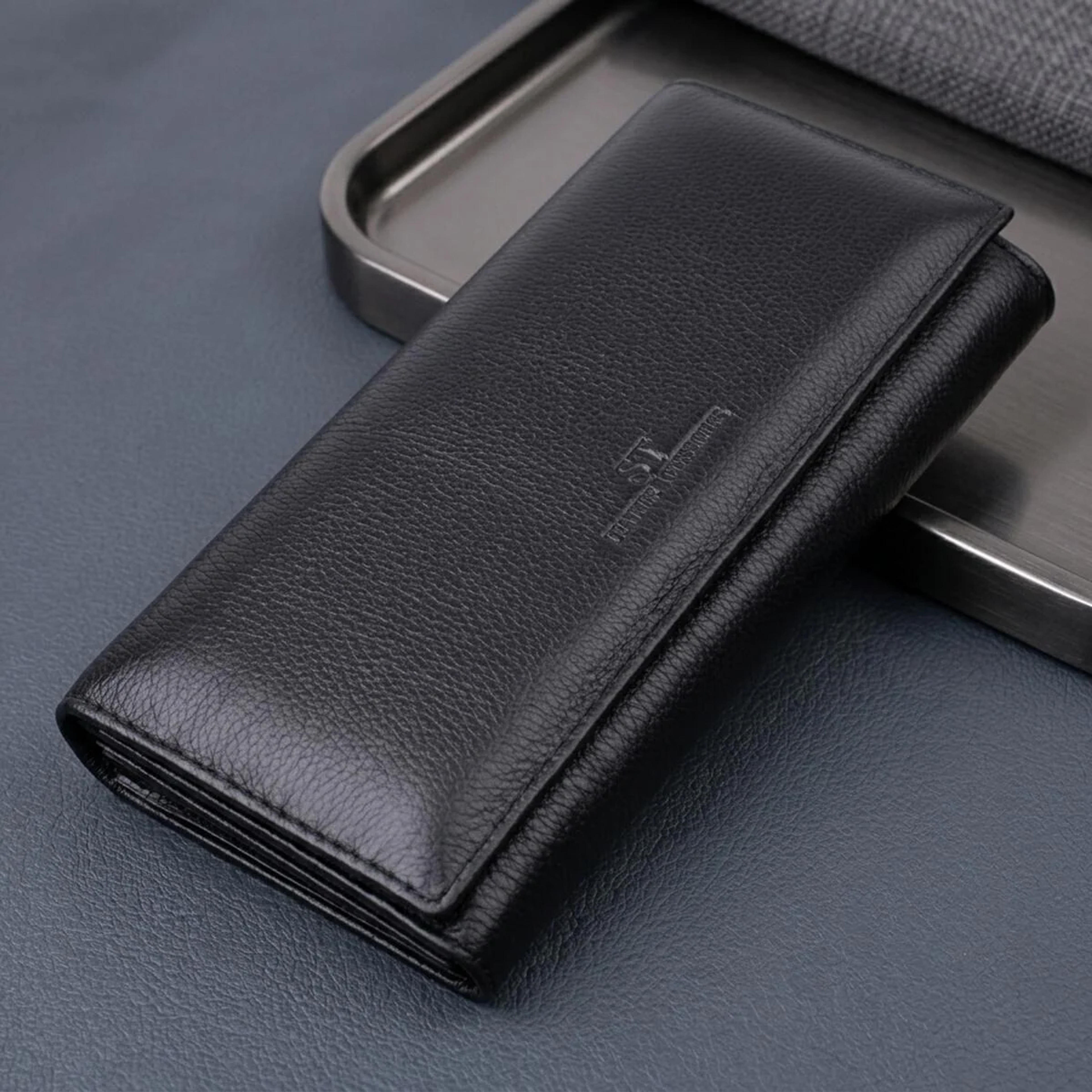 Зручний жіночий гаманець з натуральної шкіри ST Leather 22523 Чорний
