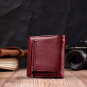 Маленький женский кошелек из натуральной кожи ST Leather 19467 Бордовый thumbnail 9