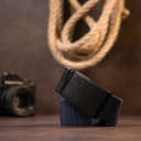 Текстильний ремінь з чорною пряжкою Vintage 20532 Синій thumbnail 13