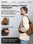 Сумка-рюкзак на одно плечо Vintage 20142 Коричневая thumbnail 3