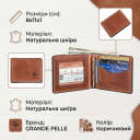 Компактний затискач для грошей без застібки GRANDE PELLE 11240 Коричневий thumbnail 3