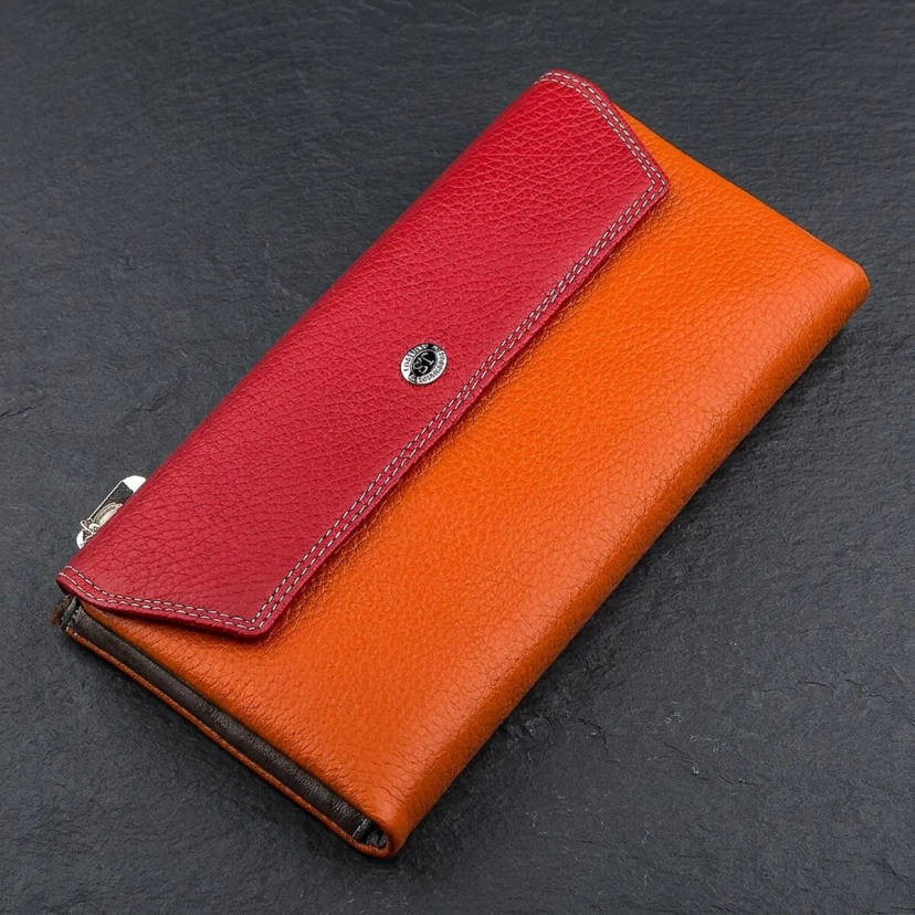 Гаманець жіночий ST Leather 18406 (SB42-2) багатофункціональний Червоний