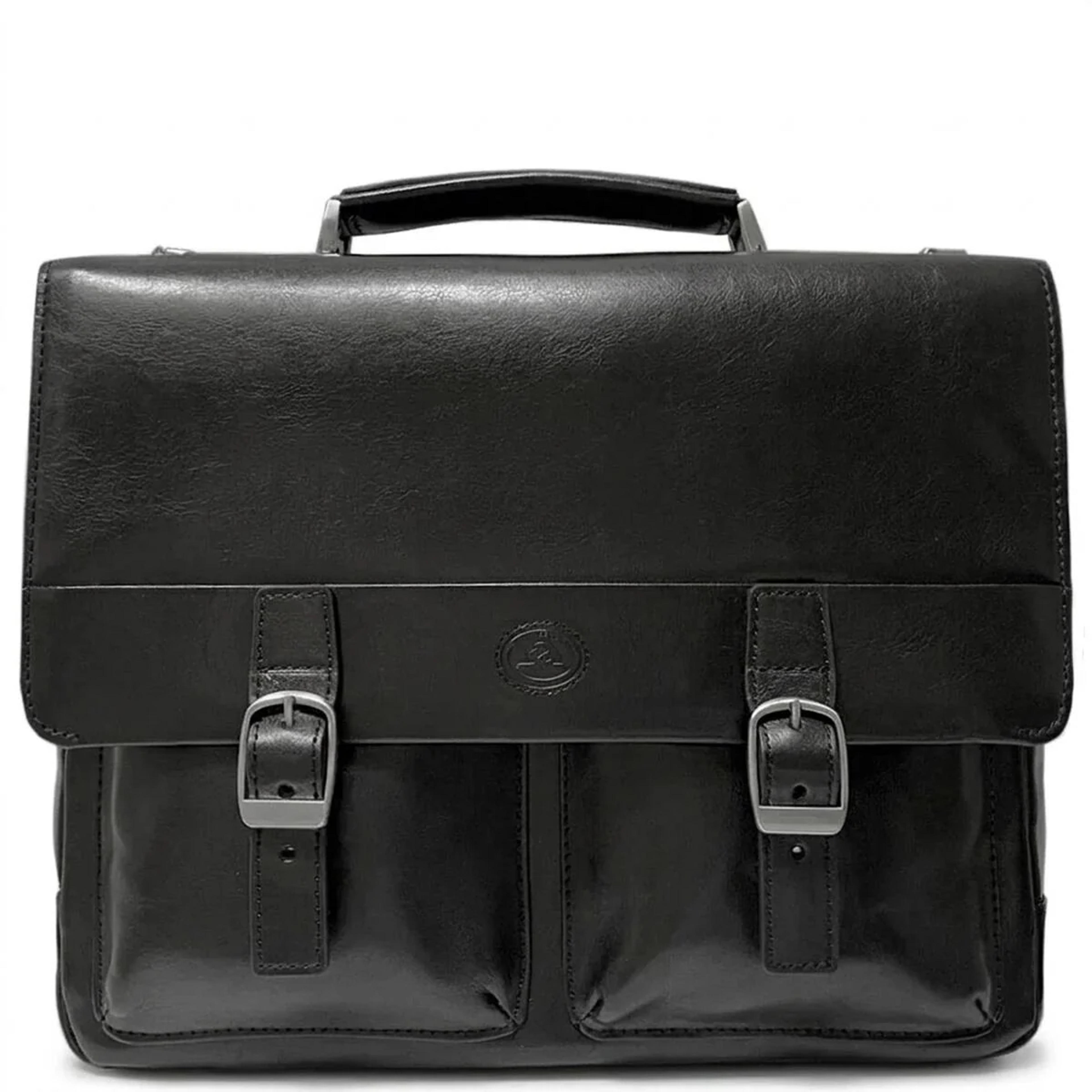 Чоловічий портфель з натуральної шкіри Tony Perotti Italico 9276G-35 (90416) Чорний