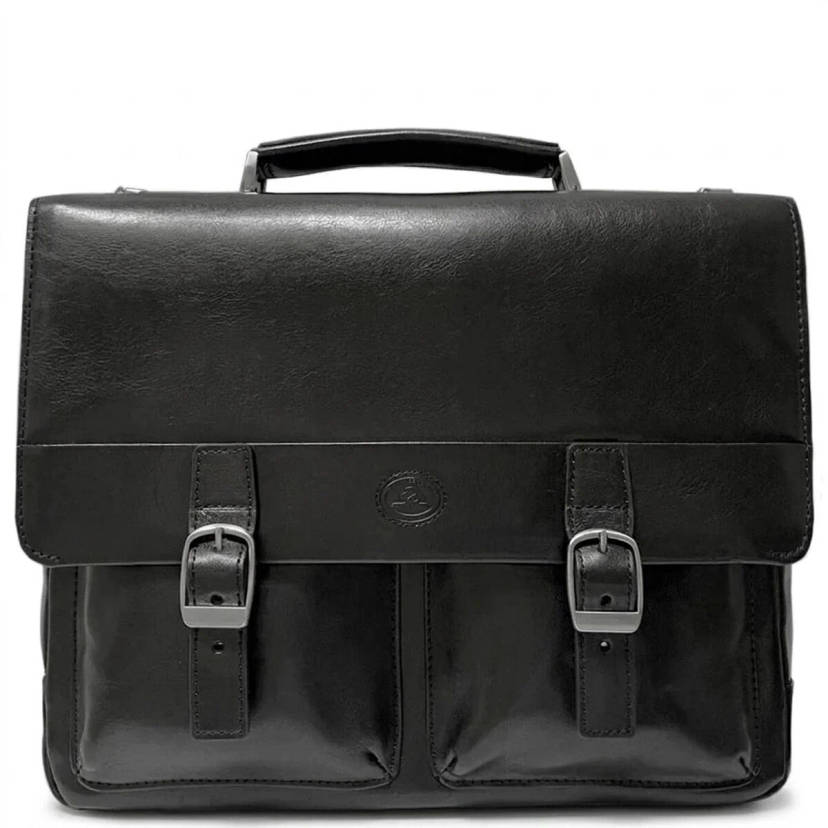 Чоловічий портфель з натуральної шкіри Tony Perotti Italico 9276G-35 (90416) Чорний