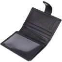 Компактный мужской бумажник вертикального формата из натуральной кожи ST Leather 23095 Черный thumbnail 7