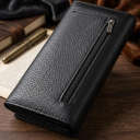 Жіночий вертикальний гаманець із натуральної шкіри ST Leather 23084 Чорний thumbnail 4