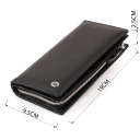 Вертикальный кошелек кожаный женский ST Leather 19274 Черный thumbnail 7