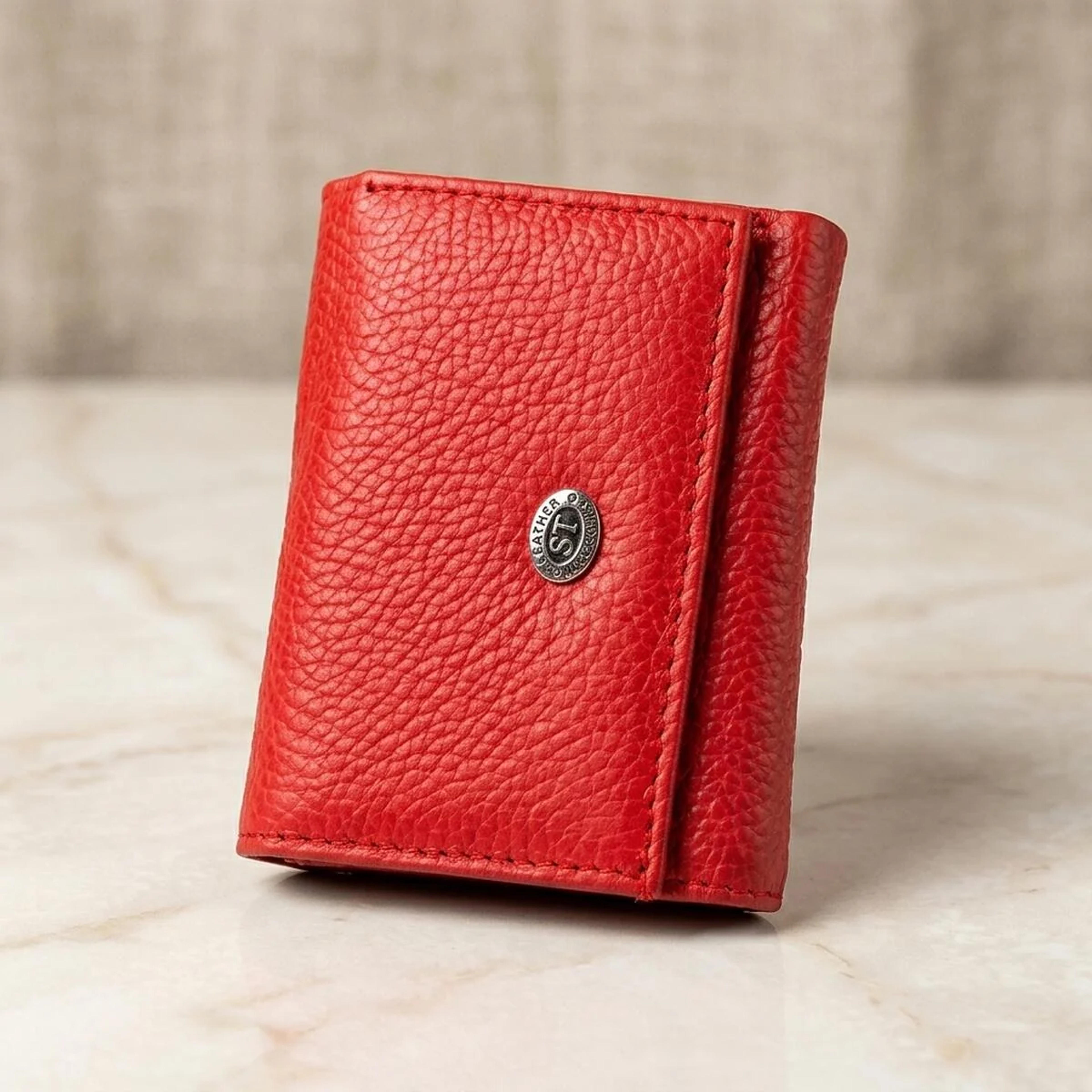 Гаманець ST Leather 18323 (ST440) дуже зручний жіночий Червоний