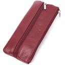 Шкіряна ключниця на блискавці ST Leather 22558 Бордовий thumbnail 1