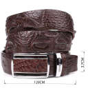 Ремінь-автомат CROCODILE LEATHER 18240 з натуральної шкіри крокодила Коричневий thumbnail 8