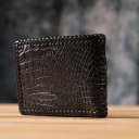 Портмоне CROCODILE LEATHER 18004 з натуральної шкіри крокодила Чорне thumbnail 13