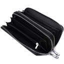 Стильний фактурний клатч на два відділення із лакованої натуральної шкіри ST Leather 22693 Чорний thumbnail 7