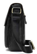 Сумка на плече зі шкіри Vintage 20021 Чорна thumbnail 10