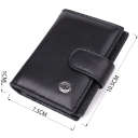 Компактный мужской бумажник вертикального формата из натуральной кожи ST Leather 23095 Черный thumbnail 3