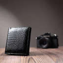 Компактний жіночий гаманець з натуральної лакованої шкіри ST Leather 22688 Чорний thumbnail 14