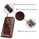 Кошелек женский ST Leather 18438 (S7001A) многофункциональный Коричневый thumbnail 8