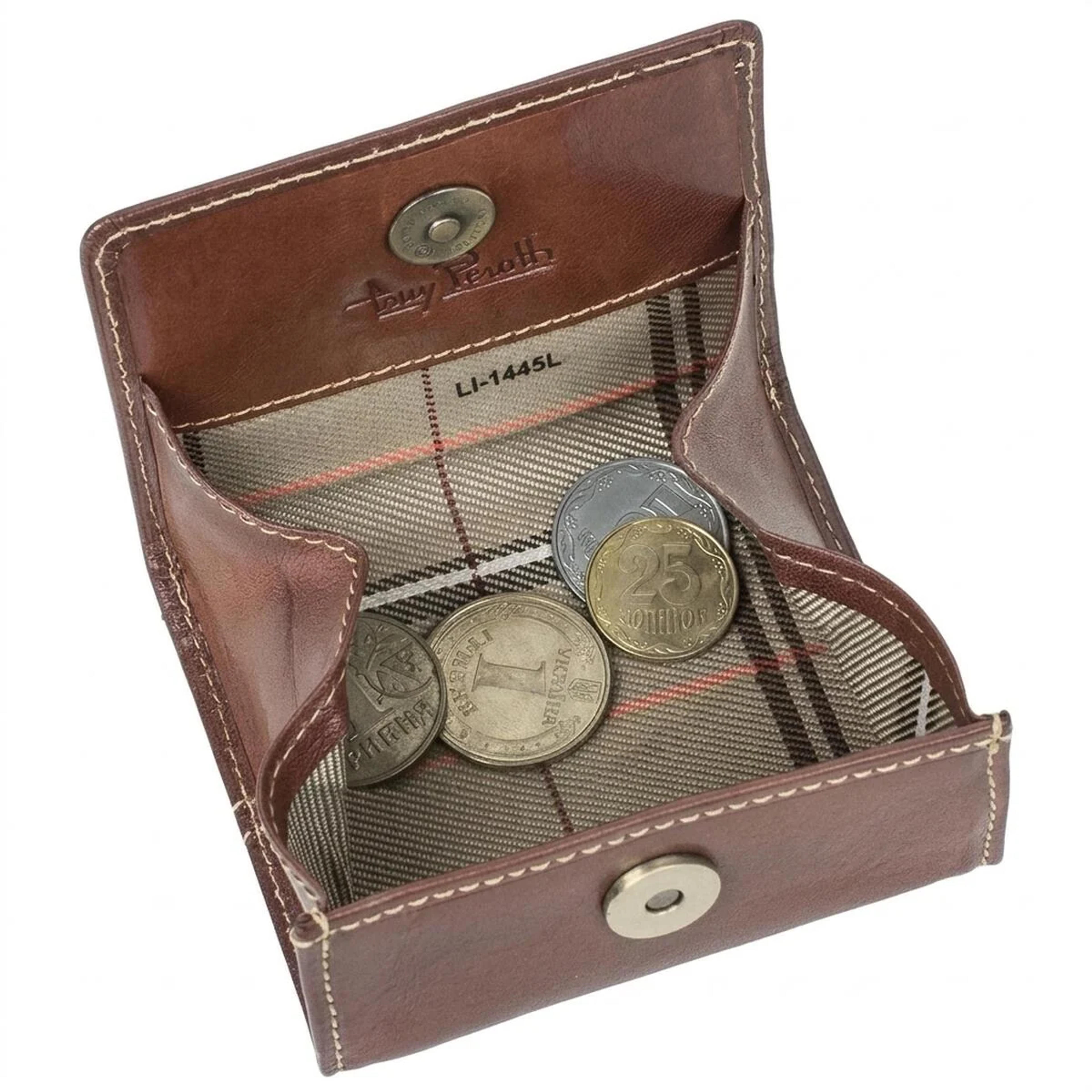 Женская монетница Tony Perotti из натуральной кожи Italico 1445L (90421) Коньячная