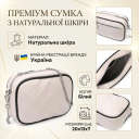 Вечірня жіноча сумка на ланцюжці із натуральної шкіри Vintage 22380 Біла thumbnail 3