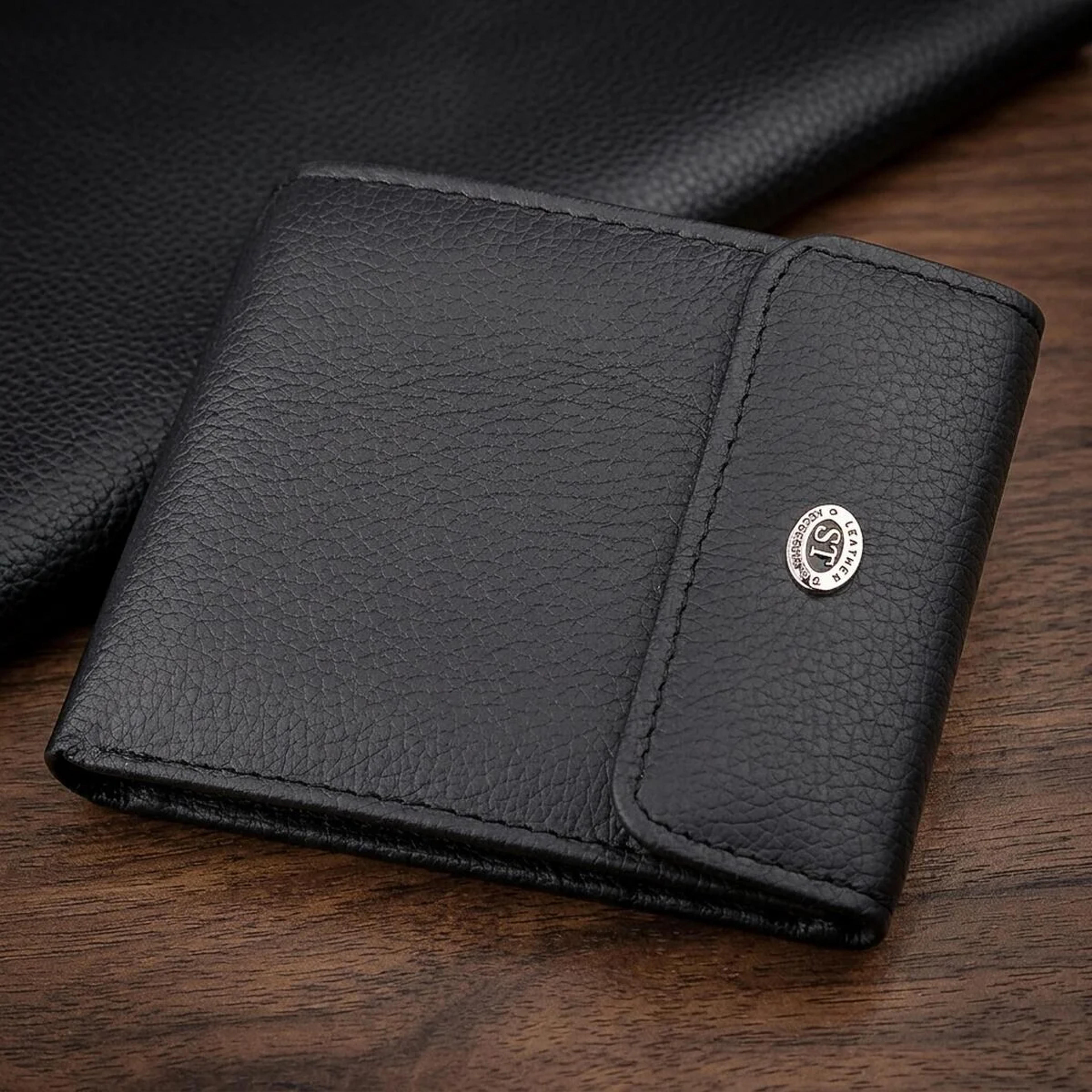 Гаманець ST Leather 18313 (ST155) шкіряний Чорний