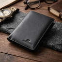 Чоловіче шкіряне портмоне для карток купюр та монет ST Leather 22733 Чорне thumbnail 1