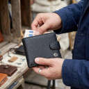 Чоловічий гаманець ST Leather 18316 (ST114) шкіряний Чорний thumbnail 2