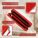 Оригинальный кошелек для женщин из натуральной фактурной кожи CANPELLINI 21613 Красный thumbnail 3