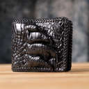 Портмоне CROCODILE LEATHER 18004 з натуральної шкіри крокодила Чорне thumbnail 12