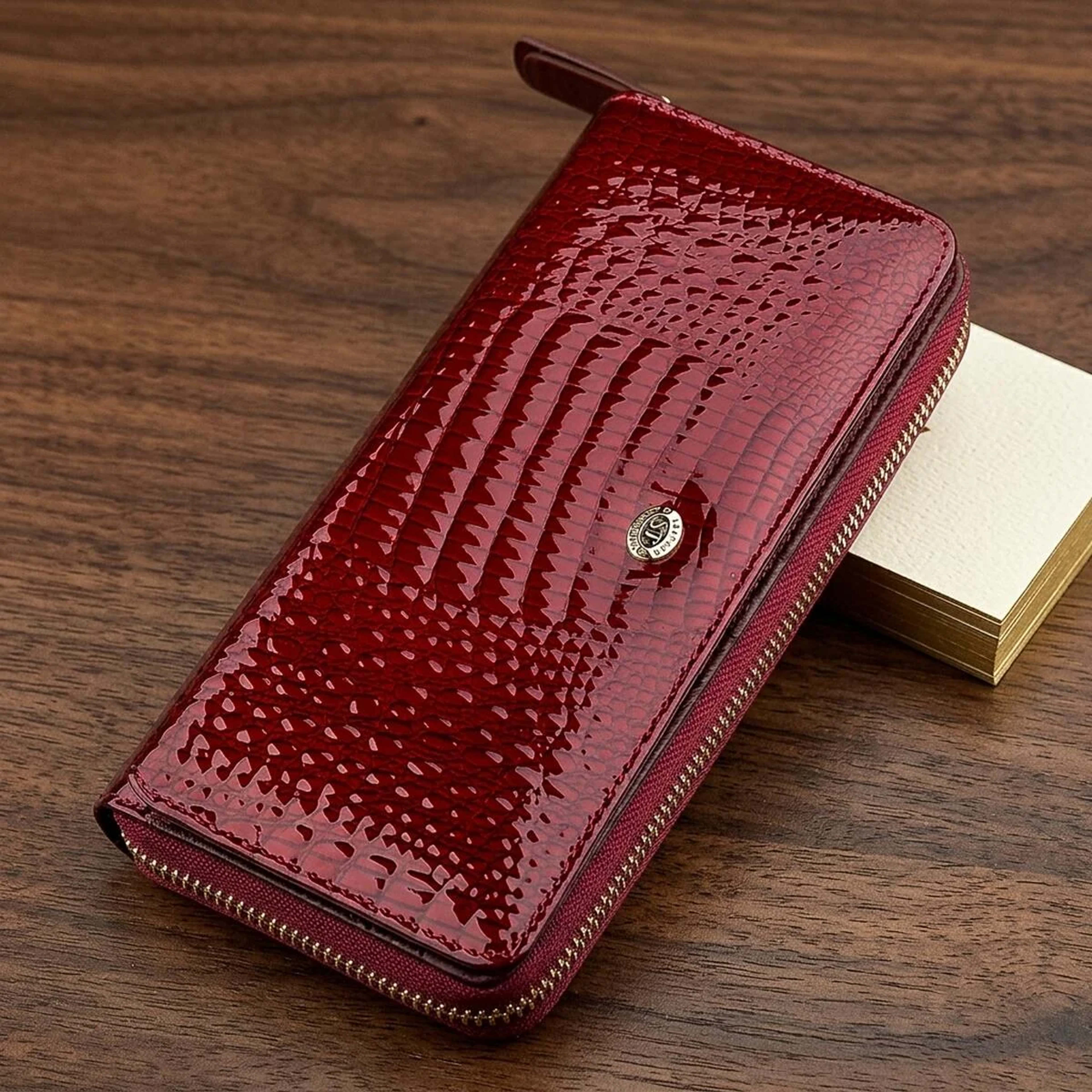 Гаманець жіночий ST Leather 18434 (S7001A) на блискавці Бордовий