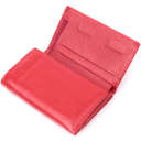 Кожаный удобный женский кошелек в три сложения ST Leather 22490 Красный thumbnail 5