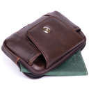 Горизонтальна барсетка на ремінь брюк шкіряна Vintage 20354 Коричнева thumbnail 12